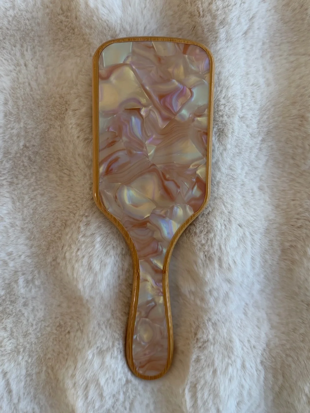 🆕 Bamboo Paddle Brush with Honey Onyx.